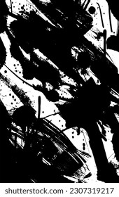 Black and white grunge texture. Abstract vertical background