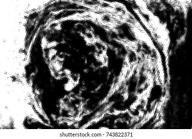 Black and white grunge texture. Abstract halftone background. Vector pattern