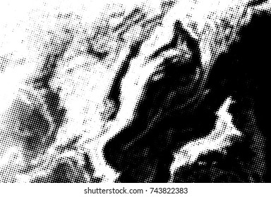 Black and white grunge texture. Abstract halftone background. Vector pattern