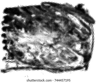 Black and white grunge texture. Abstract halftone background. Vector pattern