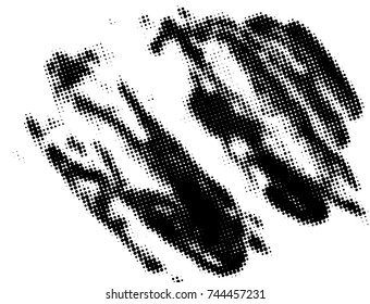 Black and white grunge texture. Abstract halftone background. Vector pattern