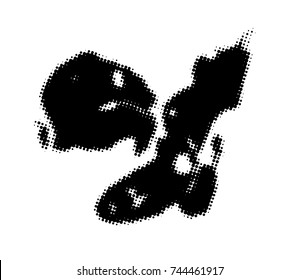 Black and white grunge texture. Abstract halftone background. Vector pattern