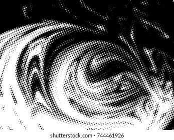 Black and white grunge texture. Abstract halftone background. Vector pattern