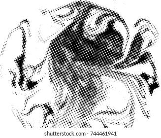 Black and white grunge texture. Abstract halftone background. Vector pattern