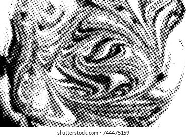 Black and white grunge texture. Abstract halftone background. Vector pattern.