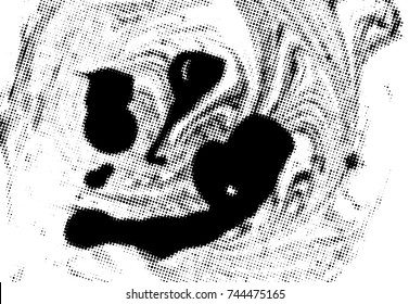 Black and white grunge texture. Abstract halftone background. Vector pattern.