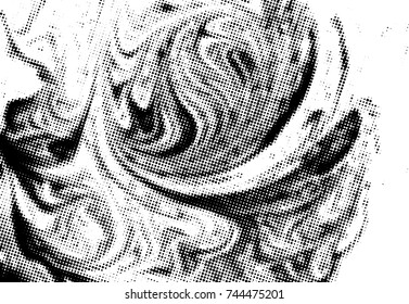 Black and white grunge texture. Abstract halftone background. Vector pattern.