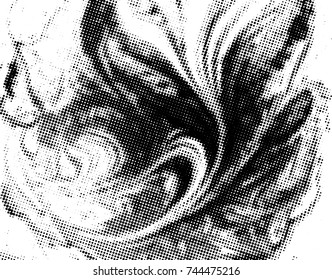 Black and white grunge texture. Abstract halftone background. Vector pattern.