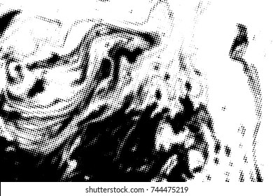 Black and white grunge texture. Abstract halftone background. Vector pattern.