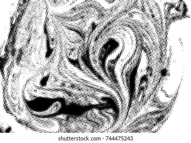 Black and white grunge texture. Abstract halftone background. Vector pattern.
