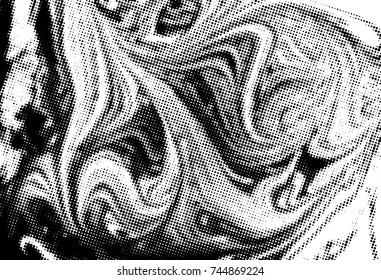 Black and white grunge texture. Abstract halftone background. Vector pattern