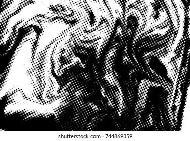 Black and white grunge texture. Abstract halftone background. Vector pattern