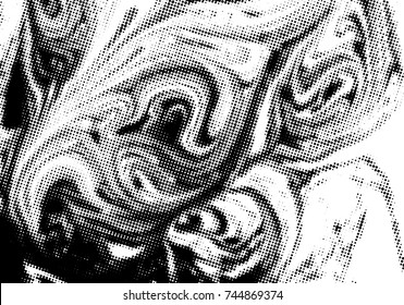 Black and white grunge texture. Abstract halftone background. Vector pattern