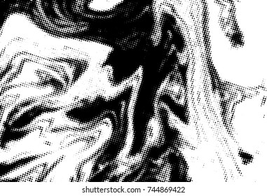 Black and white grunge texture. Abstract halftone background. Vector pattern