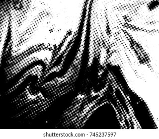 Black and white grunge texture. Abstract halftone background. Vector pattern