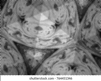 Black and white grunge texture. Abstract halftone background. Vector pattern