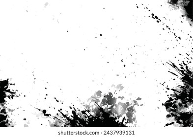 Black and white Grunge texture. Grunge Background. Retro Grunge background. Black and white abstract background. Black isolated on white background. Vintage Grunge texture .EPS10.