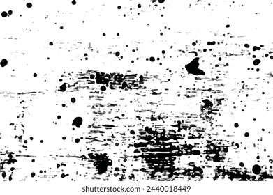 Black and white Grunge texture. Grunge Background. Vintage texture in black and white. Black and white Grunge abstract background. Black isolated on white background. Old rough grunge. EPS 10.