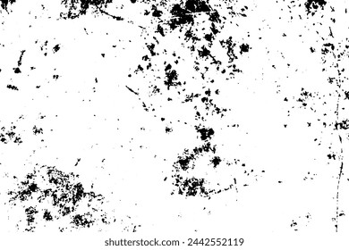 Fondo de textura de grunge blanco y negro Vector. Grano de sufrimiento de superposición de polvo abstracto, simplemente coloque la ilustración encima para crear un efecto grungy