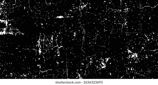 Schwarz-weißer farbiger Texturhintergrund. Abstrakter Cracked Rough Surface Grunge-Effekt und Textur. EPS-Vektorgrafik