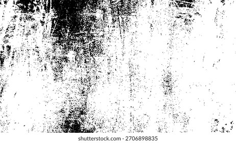 Fundo de textura grunge preto e branco, sobreposição angustiada abstrata com vetor de detalhe de superfície áspera