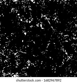 Black and white grunge texture. Chaotic monochrome background. Abstract vector surface