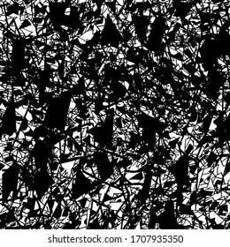 Textura de grano negro y blanco. Fondo caótico monocromo. Superficie vectorial abstracta
