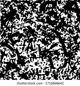 Textura de grano negro y blanco. Fondo caótico monocromo. Superficie vectorial abstracta