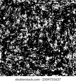 Schwarz-weiße Grunge-Textur. Dunkler chaotischer Staub überlagert Distress Textur. Einfarbiger chaotischer Hintergrund.