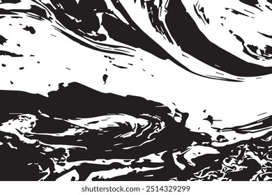 Black and white Grunge Texture. Grunge detailed black abstract texture. Stripes, veins. Abstract background, like stone marble. Vector background.
