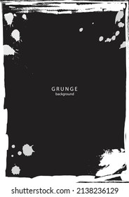 Schwarz-Weiß Grunge Textur mit beängstigender Wirkung. Goldfarbene Wandstruktur. Abstrakter patinischer Hintergrund. Vektorgrafik.
