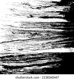 Black and white grunge texture with horizontal stripes. Abstract background