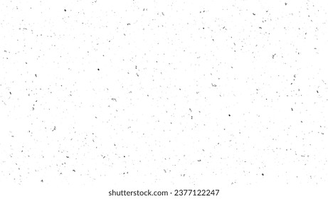 Textura de grano negro y blanco hecha de partículas finas de tinta o pintura. Realista efecto granizo angustiado. Ilustración vectorial.