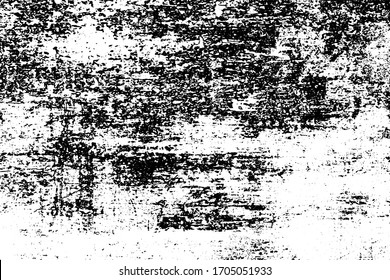 Black and white grunge texture. Pattern of an old worn surface. Monochrome pattern of scratches and scuffs