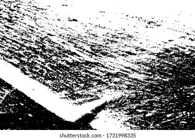 Black and white grunge texture. Pattern of an old worn surface. Monochrome pattern of scratches and scuffs