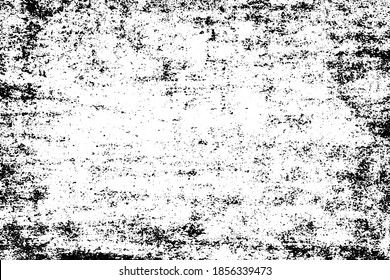 Black and white grunge texture. Pattern of an old worn surface. Monochrome pattern of scratches and scuffs