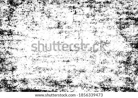 Black and white grunge texture. Pattern of an old worn surface. Monochrome pattern of scratches and scuffs Foto stock © 