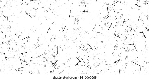 Black and white grunge texture seamless. Abstract monochrome background. Dirty covered with a chaotic pattern on the surface. Vintage old wall in scratches and scuffs