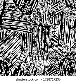 Black and white grunge texture seamless