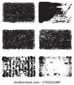 Textura de grano negro y blanco. Un conjunto de antecedentes de suciedad, grietas y polvo. Resumen de manchas monocromáticas