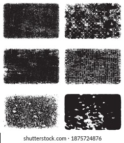 Textura de grano negro y blanco. Un conjunto de antecedentes de suciedad, grietas y polvo. Resumen de manchas monocromáticas