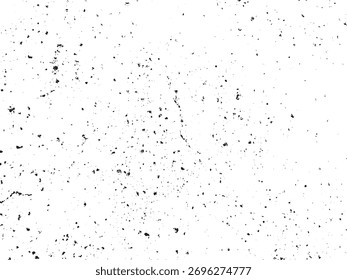 Black and white grunge texture splatter on a white background