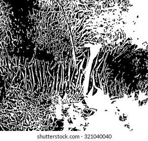Black and White Grunge  Texture Stamp. Art vector illustration
