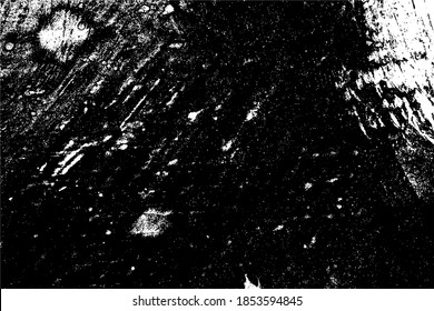 Textura de grano negro y blanco. Barreras negras de pintura, tinta y suciedad. Resumen de fondo monocromo. Patrón de arañazos, chips y desgaste