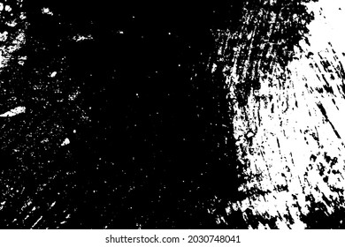Textura de grano negro y blanco. Barreras negras de pintura, tinta y suciedad. Resumen de fondo monocromo. Patrón de arañazos, chips y desgaste