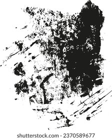 Black and white grunge texture, vector, brush