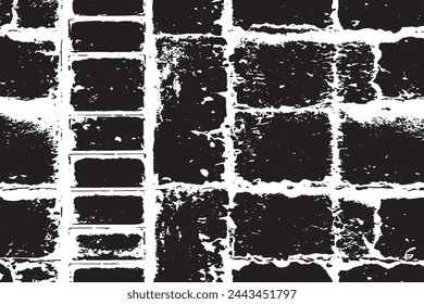 Schwarz-Weiß-Grunge-Textur. Vektor-Illustration für Hintergrund-Textur-Overlay-Monochrom entlastet