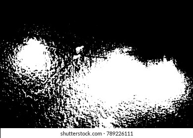 Black and white grunge texture. Vector abstract vintage pattern. Monochrome background with noise and grain. Banner template.