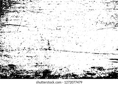 Black and white grunge urban texture vector with copy space. Abstract illustration surface dust and rough dirty wall background with empty template. Distress and grunge effect concept. Vector EPS10.