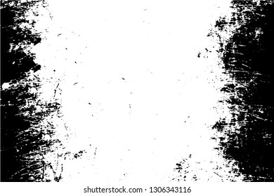 Black and white grunge urban texture vector with copy space. Abstract illustration surface dust and rough dirty wall background with empty template. Distress and grunge effect concept. Vector EPS10.